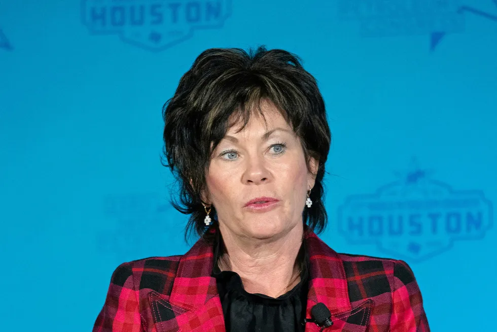 On track: Alberta Minister of Energy, Sonya Savage, at the 23rd WPC in Houston