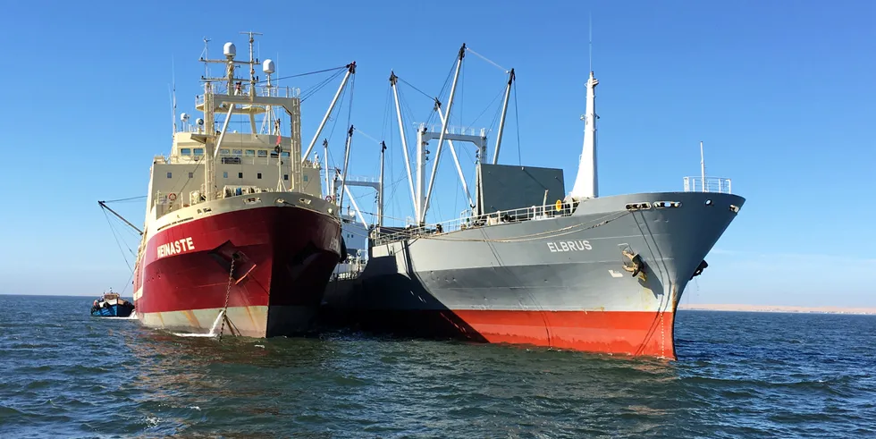 Samherji trawler in Namibia "Heinaste" was seized by Namibian authorities.