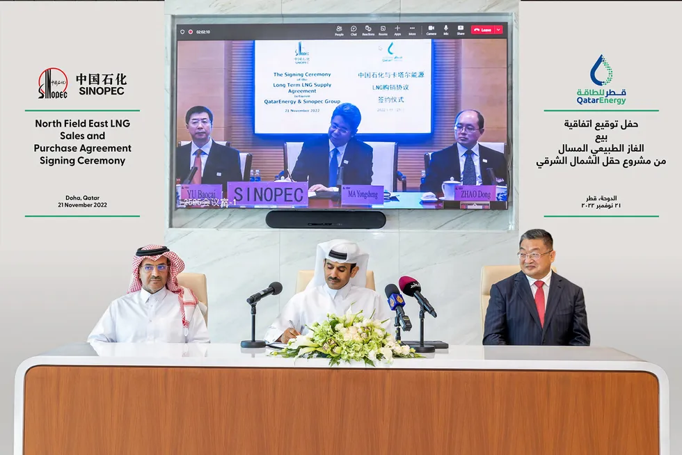 Done deal: QatarEnergy will be supplying Sinopec with LNG for many years to come.