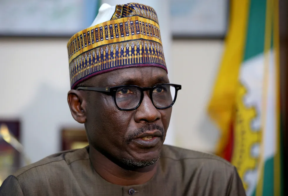 Well launch: Mele Kyari, head of Nigeria's state oil company NNPC Ltd.