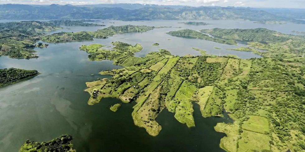 Lake Malpaso in the Mexican Chiapas state where Regal Springs farm tilapia.
