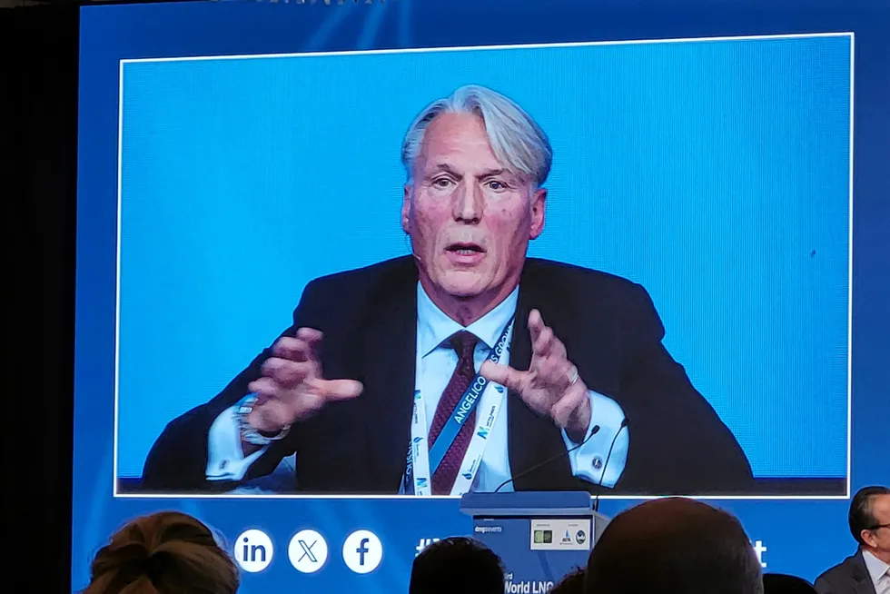 Angelicoussis Group deputy chief executive Sveinung Stohle shocked the LNG audience in Athens with his shipping figures. Stohle was speaking at the World LNG Summit & Awards in 2023.
