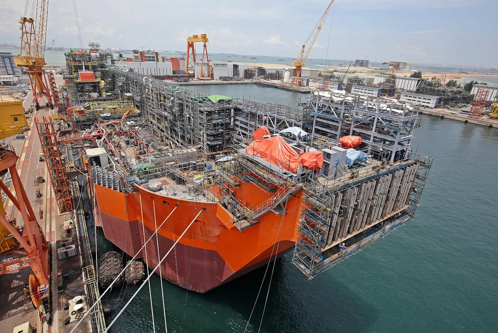 Fabrication facility: Jurong Shipyard in Singapore pictured in 2016.