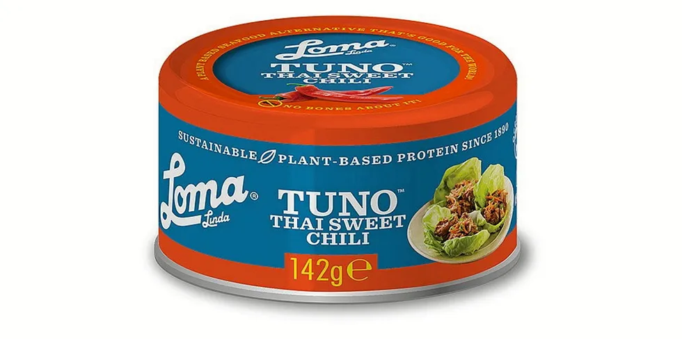 Tuno is being sold as 'vegetarian fishless tuna.'