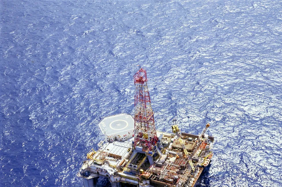 Auctioned off: the Petrobras-owned P-15 production semi-submersible was one of three platforms put on the auction block