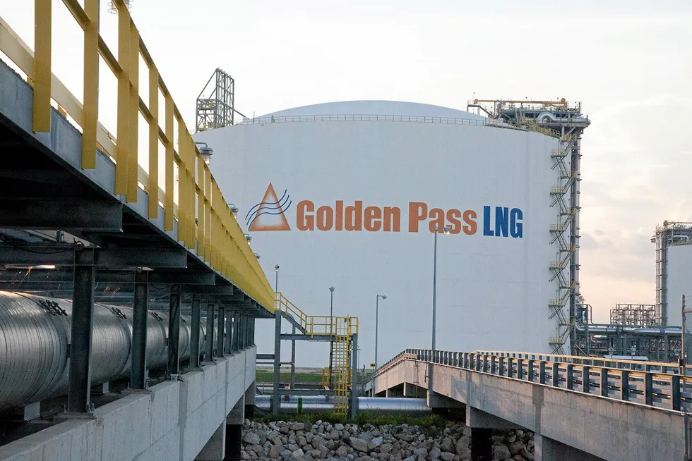 A facility at the upcoming Golden Pass LNG terminal in the US.