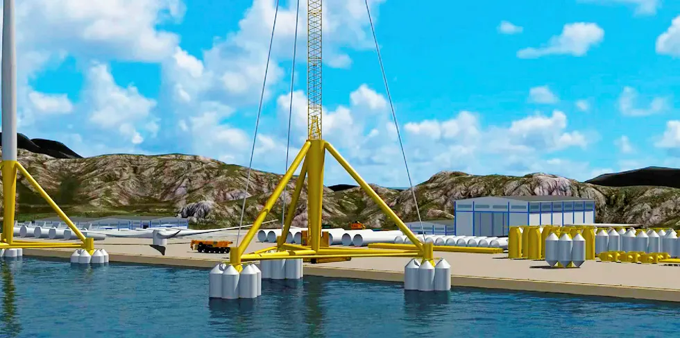 The Stiesdal floating concept.