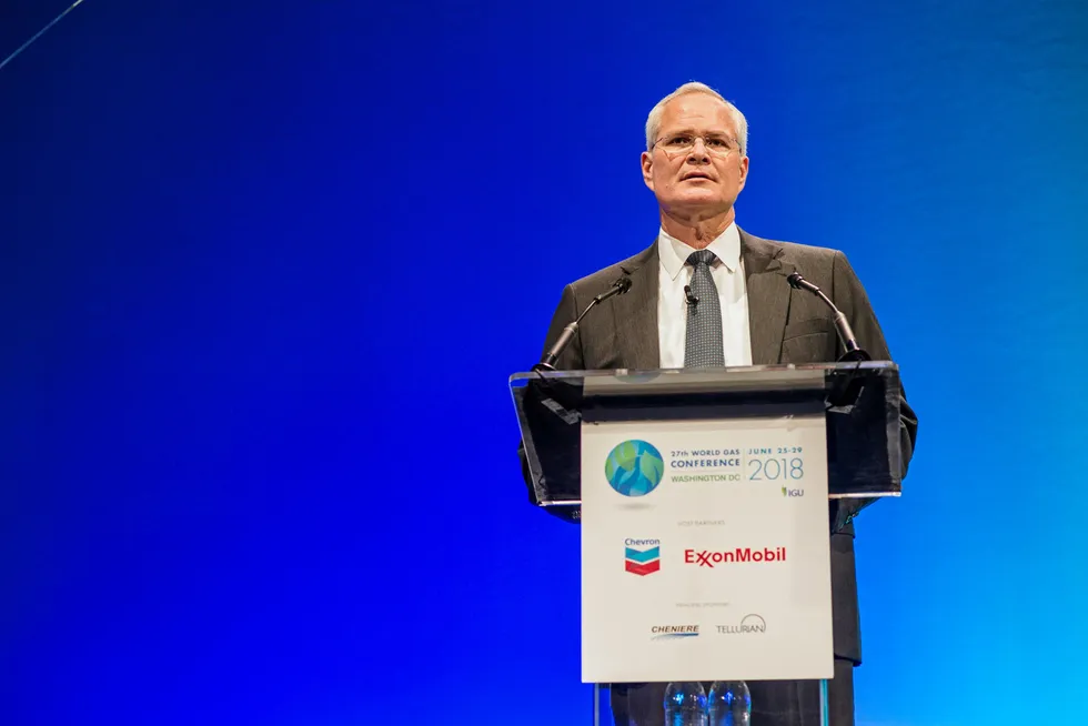 ExxonMobil chief executive Darren Woods.