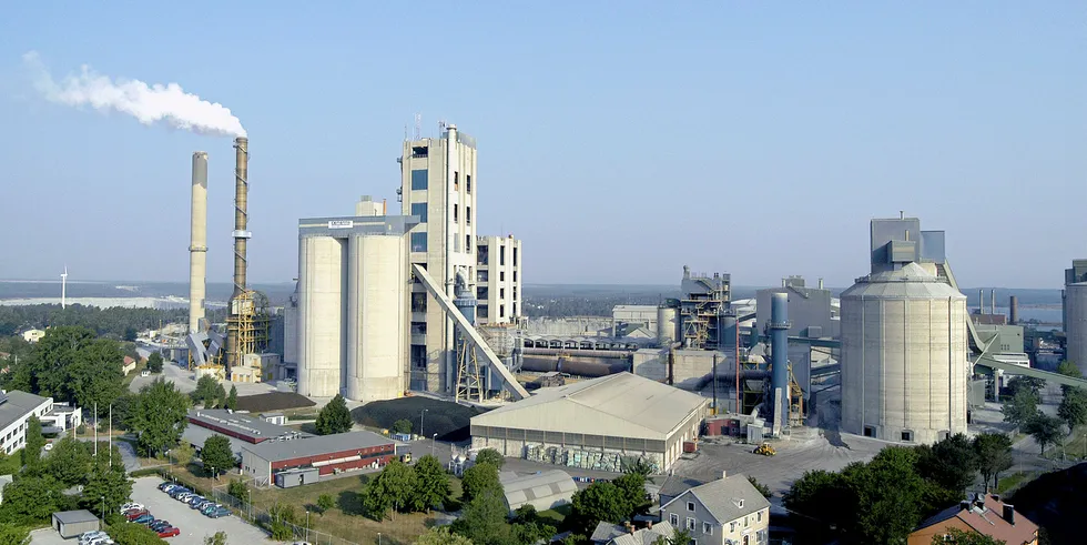 Cement factory.