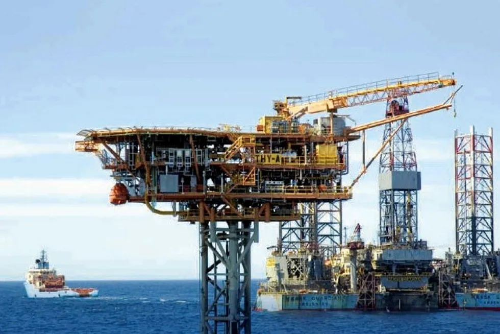 Existing asset: the Thylacine platform offshore Australia