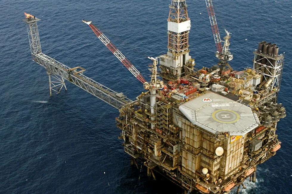 Brae Bravo. Marathon Oil's Brae Bravo platform.