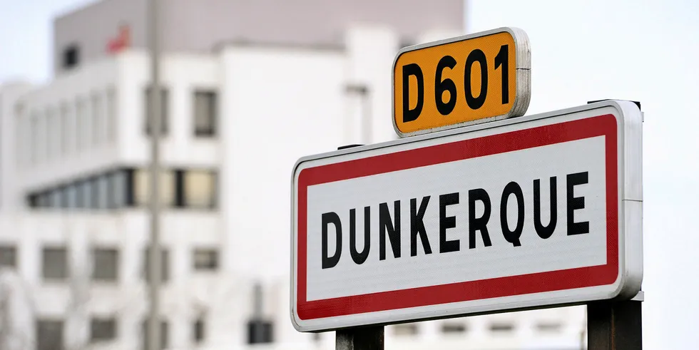 The entrance to the city of Dunkirk (Dunkerque), in northern France.