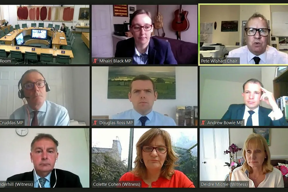 Questions: the Scottish Affairs Committee hearing took place over video conferencing on Thursday