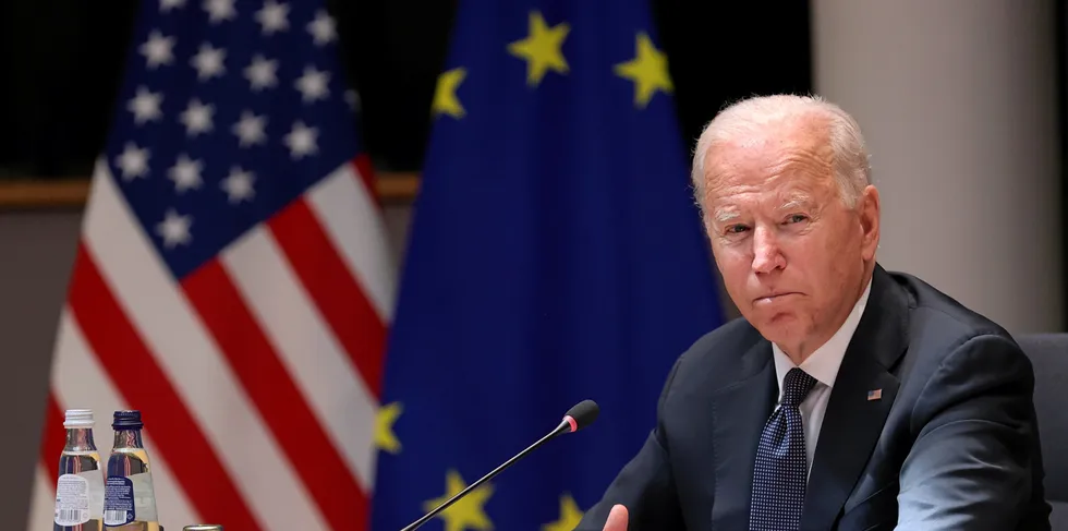 Joe Biden at an EU summit.