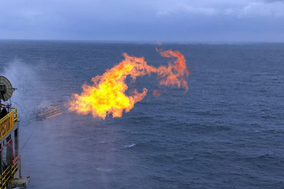 In action: the jack-up Paragon Prospector 1 drilling on Hansa Hydrocarbons' Ruby prospect