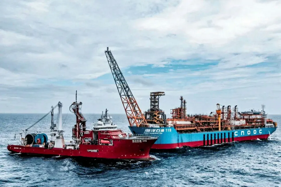 CNOOC Ltd starts first oil at Liuhua oil complex in South China Sea.