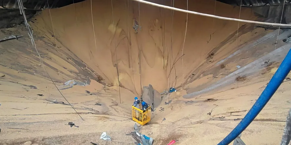 Rescue efforts to find a missing worker had been hampered by rubble.