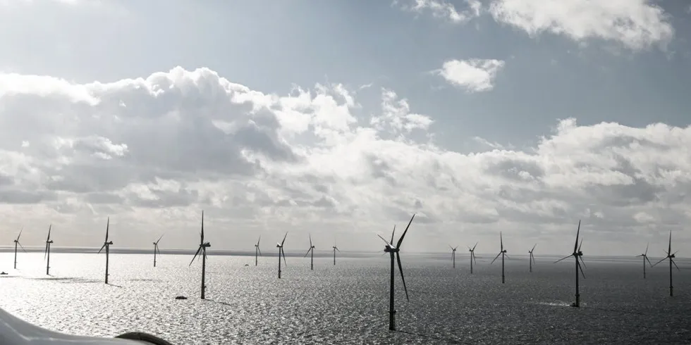 . Humber Gateway offshore wind farm in the UK.