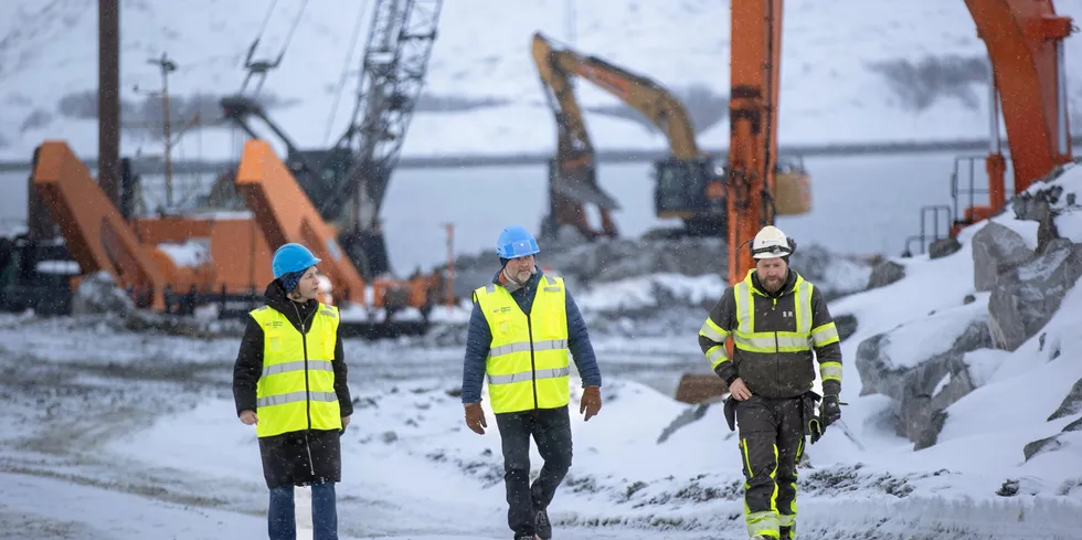 The cost of constructing Gigante Salmon's land-based salmon farm is higher than first estimated, but work is expected to be completed on time.