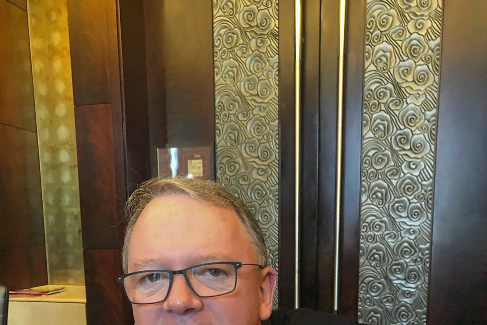 Talking: Woodside chief executive Peter Coleman