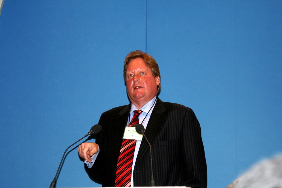Former times: Art Millholland - pictured here in 2008 - has stepped down as chief executive of Canadian Overseas Petroleum.
