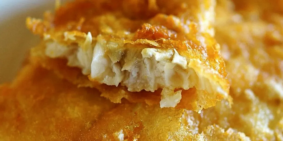 Fish n' chips -- a staple takeaway meal in the UK.