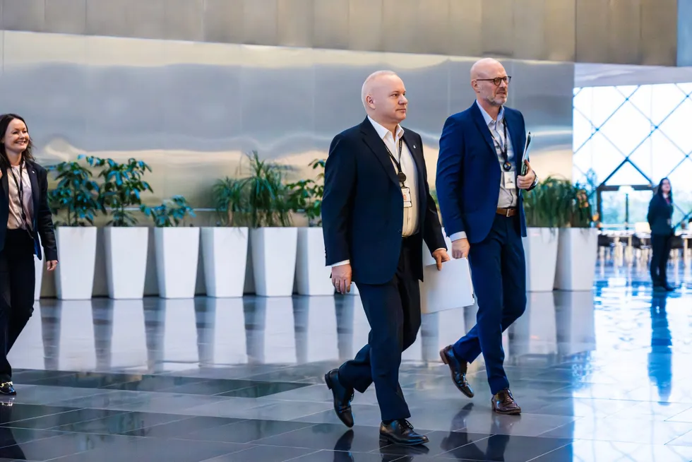 Equinor chief executive Anders Opedal and chief financial officer Torgrim Reitan.