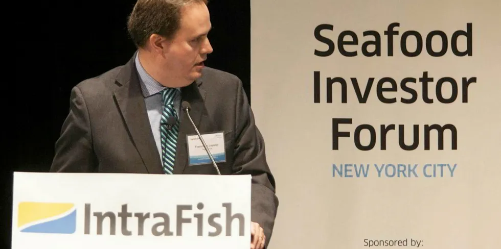Former AquaChile CFO Francisco Lepeley at the IntraFish Seafood Investor Forum.