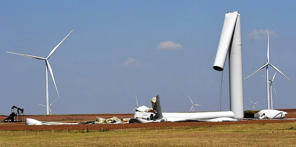 Turbine wreckage at Skeleton Creek.