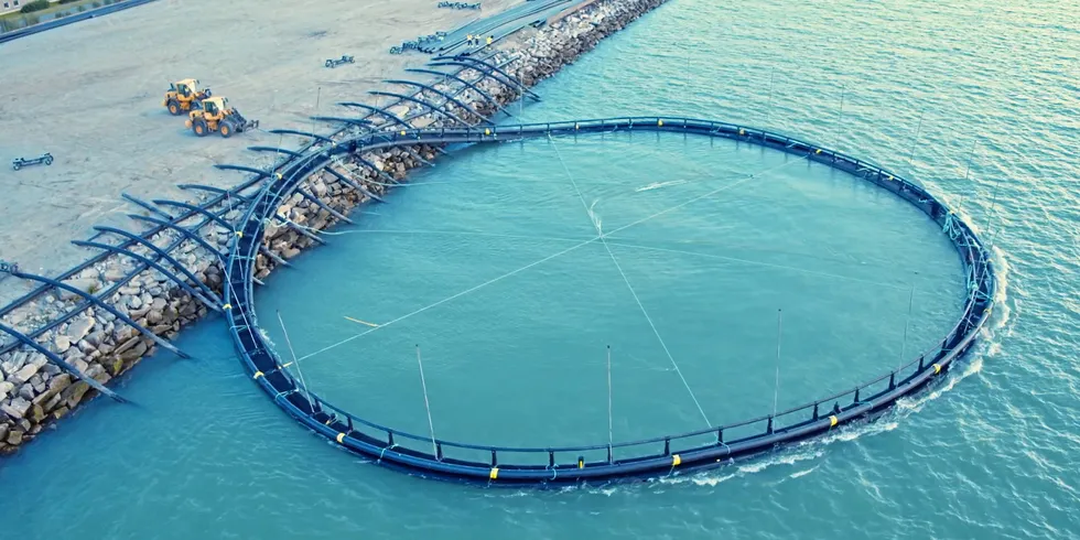 The world's first recycled netpen is being launched in norther Norway.