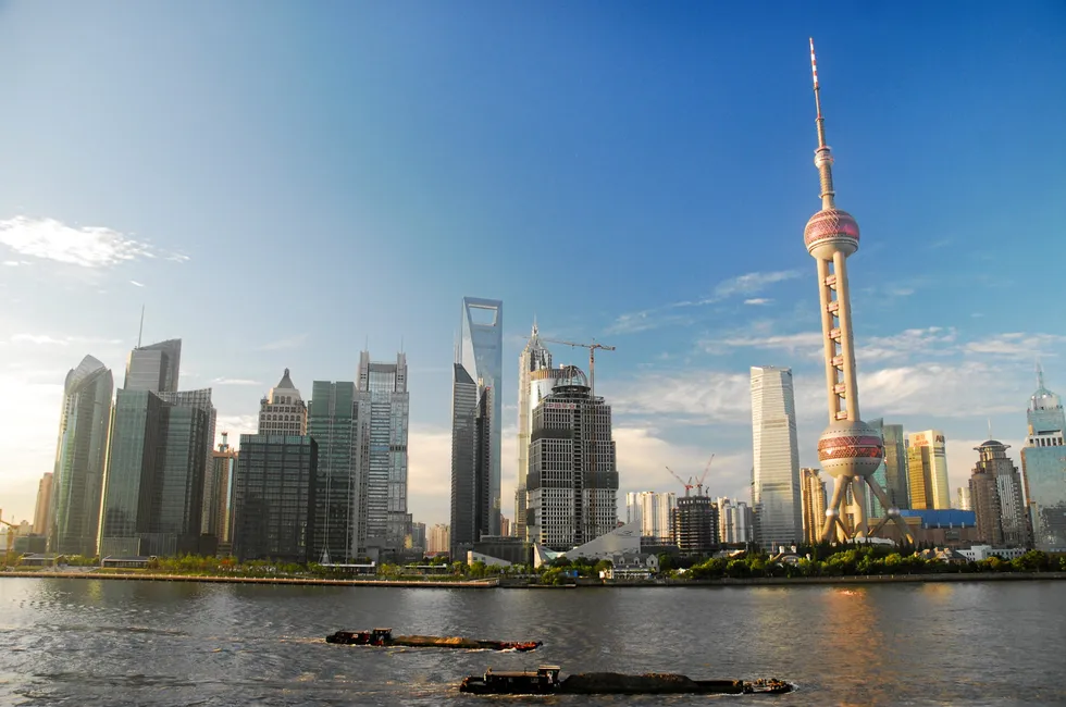The Shanghai skyline.