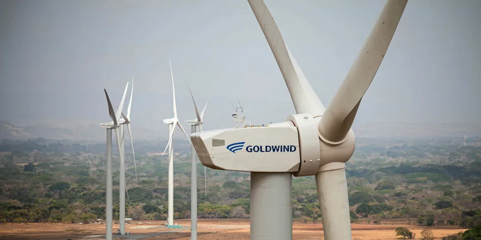 Goldwind 2.5MW turbines in Panama.