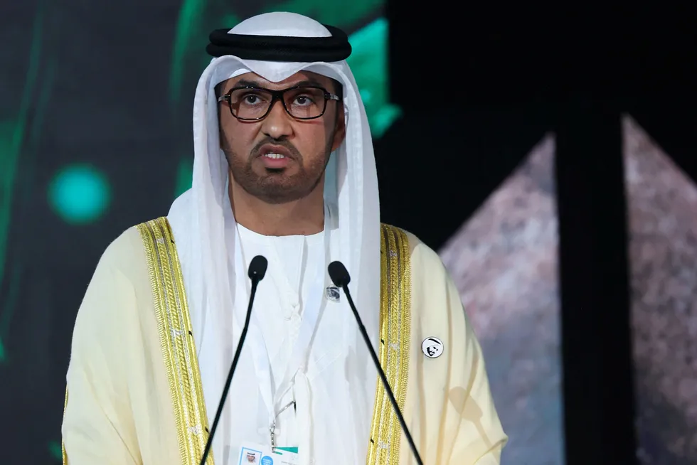 Sultan Ahmed Al Jaber, chief executive of the Adnoc group.