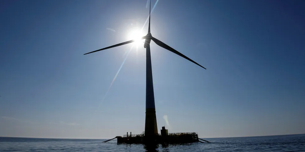 FloatGen floating wind prototype off La Turballe, western France