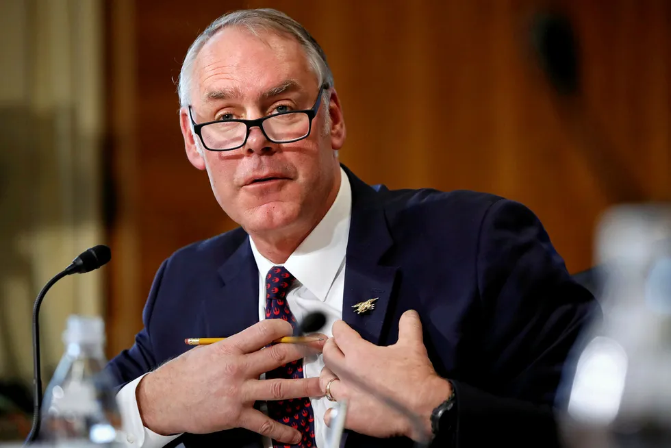 Decisions: US Interior Secretary Ryan Zinke