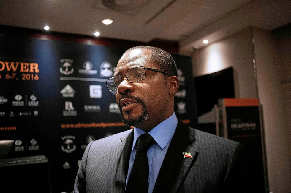 Equatorial Guinea's Minister for Mines, Industry and Energy Gabriel Mbaga Obiang Lima