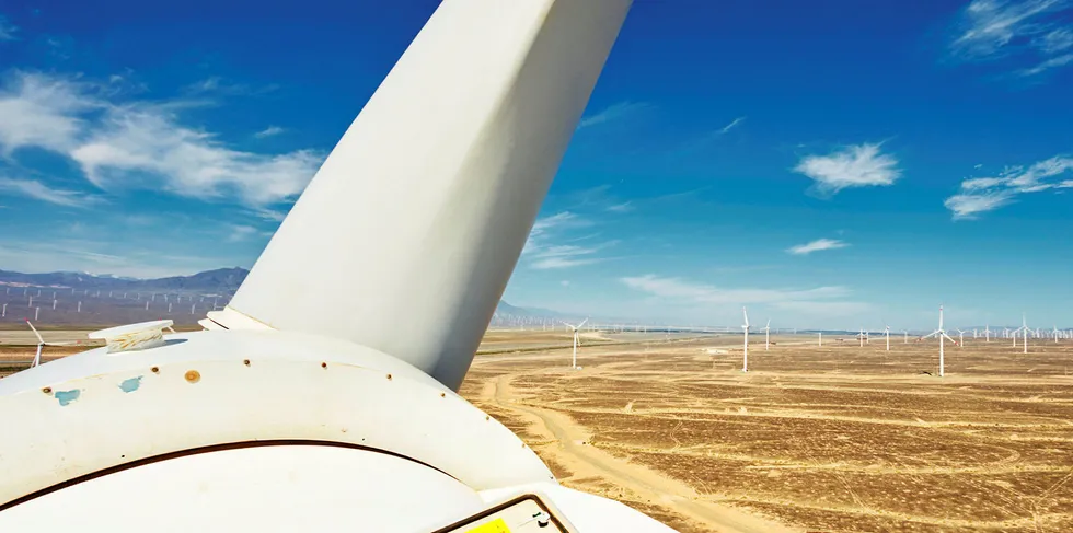 Goldwind turbines on wind farm in China