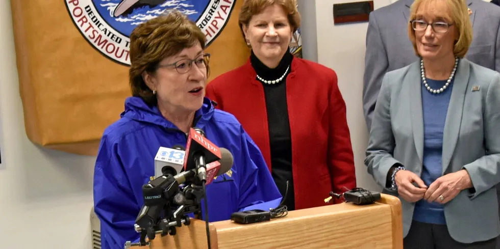 Maine Senator Susan Collins is supporting the lobster industry as it fights stricter regulations tied to right whales.
