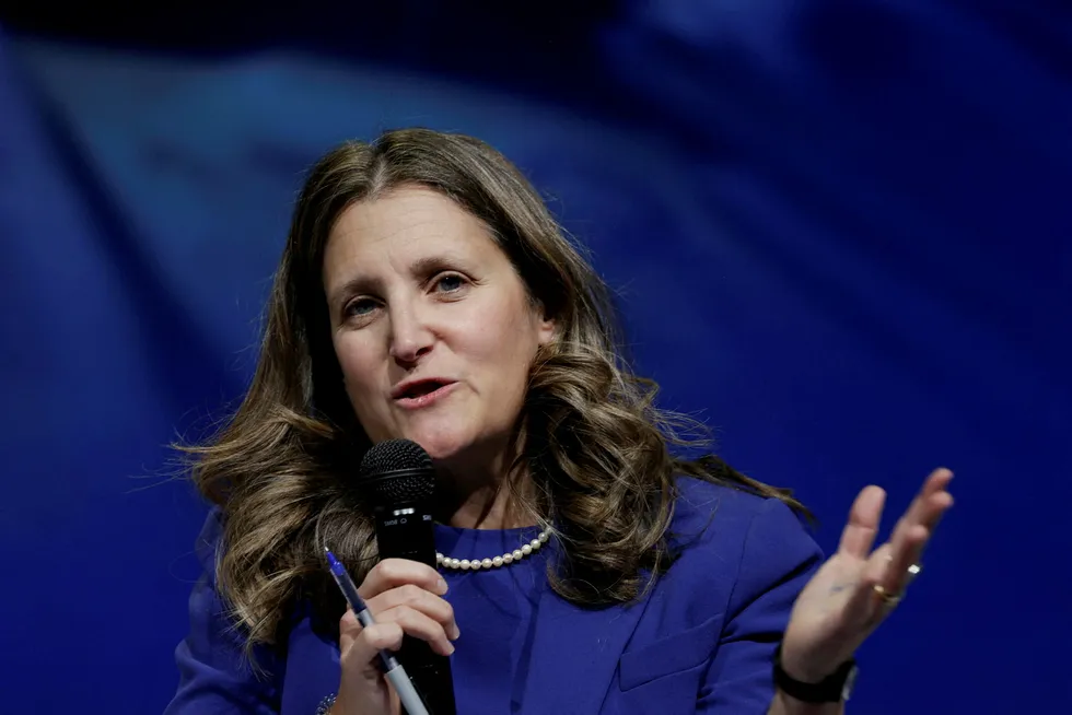 Canada’s Deputy Prime Minister Chrystia Freeland.