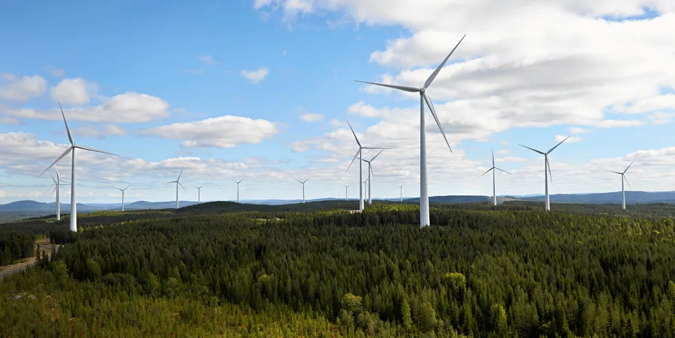Statkraft's Stamåsen wind farm in Sweden, where the company already has wind farms in forests
