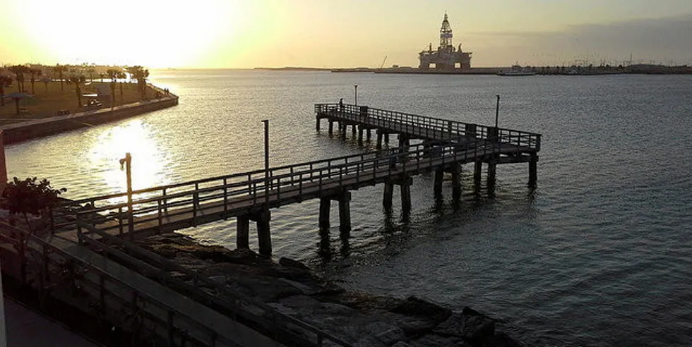An oil rig in the Gulf of Mexico