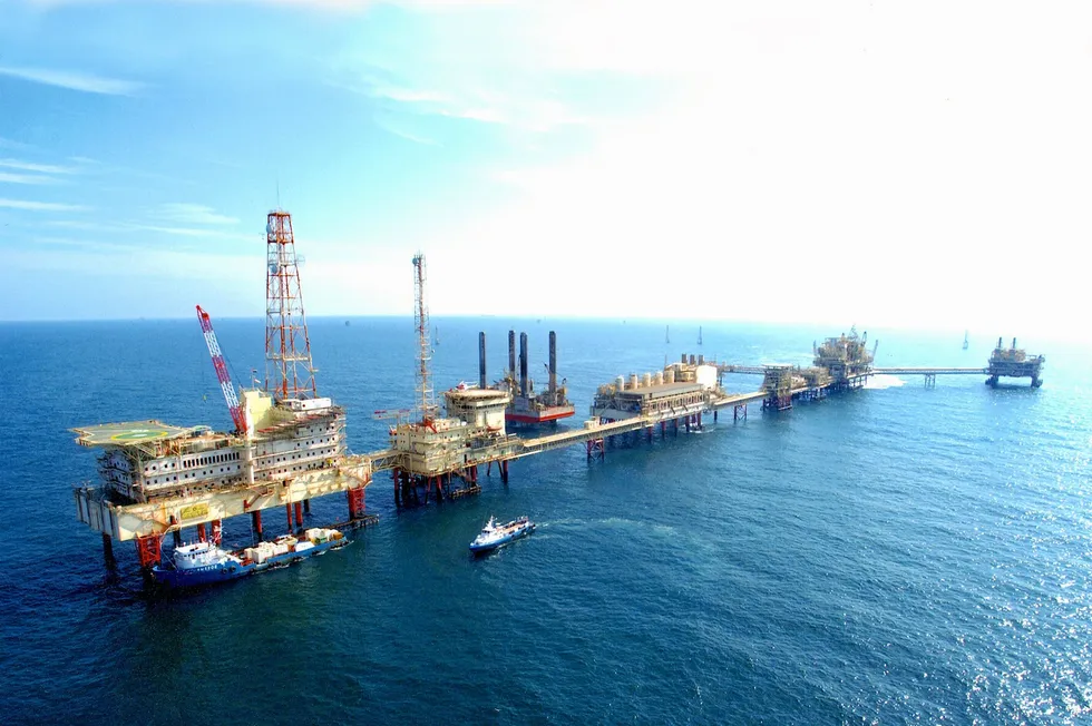 An offshore oil and gas complex in the UAE