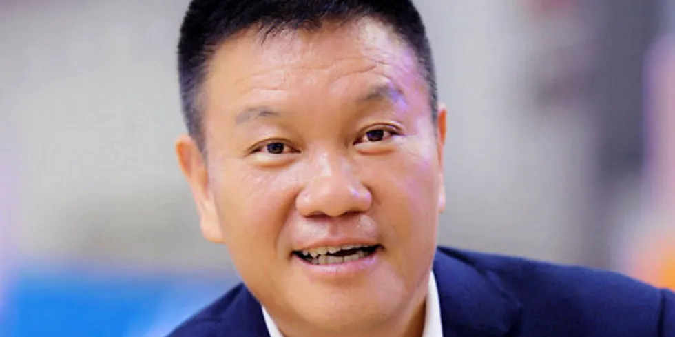 Li Zhong, CEO of China-based aquaculture giant Guolian Aquatic. Guolian is developing plans for a massive offshore aquaculture project in China.