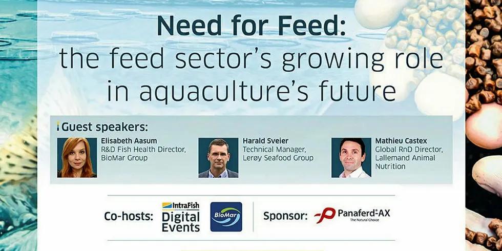 Register today for our next free webinar on how fish feed can lead the way in a more profitable, more sustainable aquaculture sector.