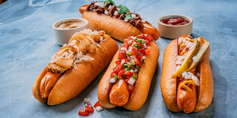 The retailer is now selling all four flavors of Kvaroy's salmon hot dogs in 120 Giant Eagle stores.