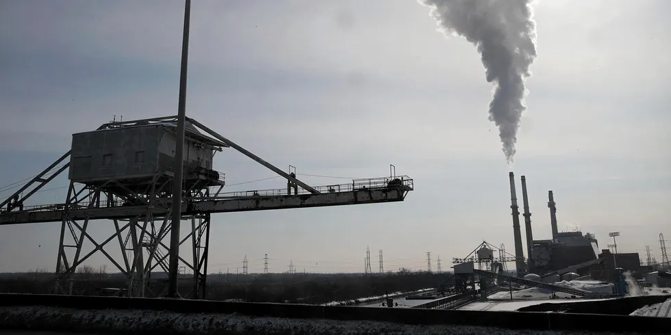 Smoke rises from a coal-fired power plant in Romeoville, Illinois.