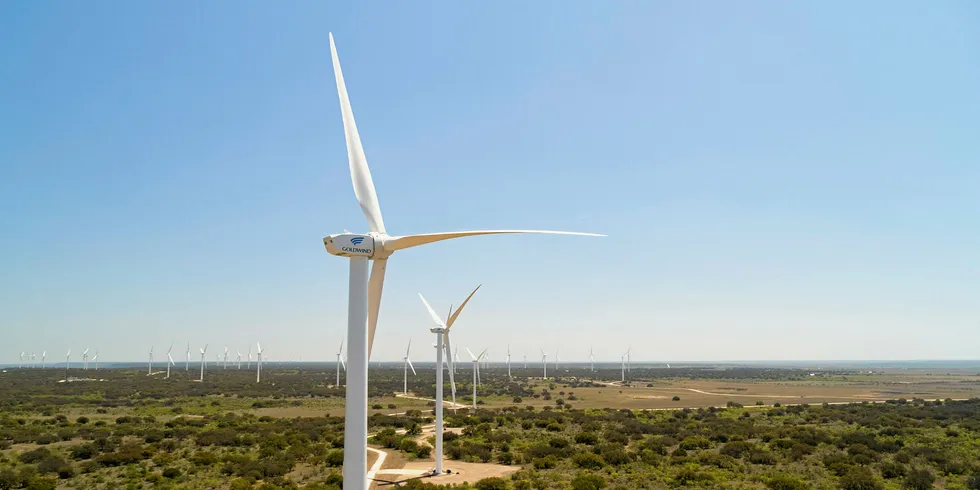 Goldwind turbines in the US.