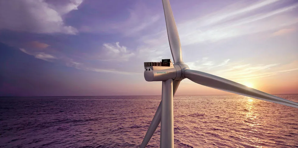 Rendering of Siemens Gamesa's SG 8.0-167 DD turbine