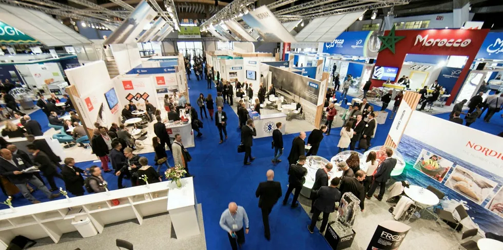 Will attendees walk the floors of the Boston or Barcelona seafood shows next year?