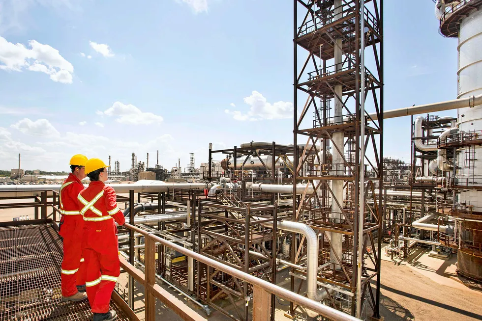 Captured: workers survey Shell’s Quest CCS project in Alberta, Canada.